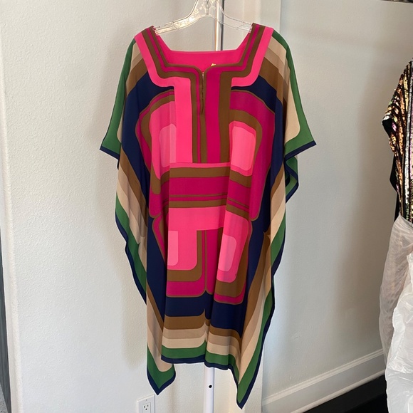 Theodora Printed Silk Caftan Dress - Picture 3 of 8